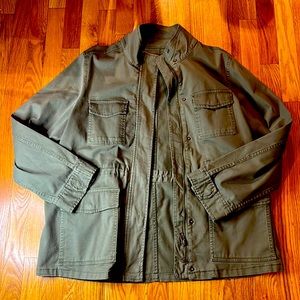 NEW Time & Tru Olive Green Utility Jacket